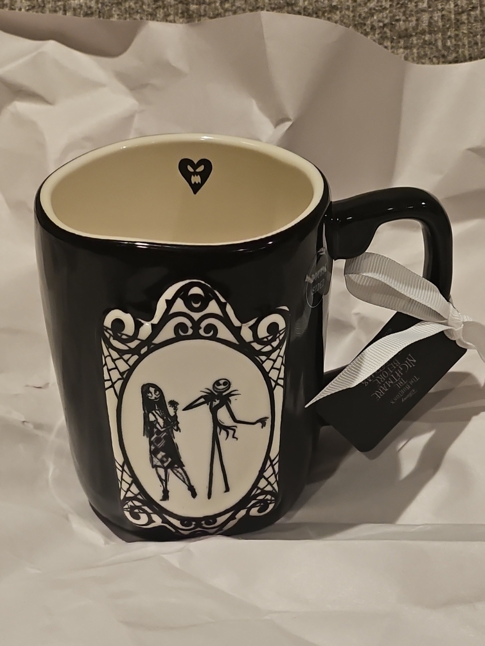 Rae Dunn Black and Cream Themed Mug